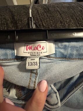 MoCo Boutique Light Wash Denim Jeans - Light Blue